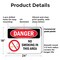 Signmission No Smoking In This Area Danger Sign, Plastic, 24in W x 18in L, 2PK OS-2PACK-DS-P-1824-L-1471 - alternate 4